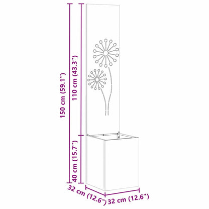 Garten Sichtschutz-Leinwand Olivgrün 32 x 140 cm