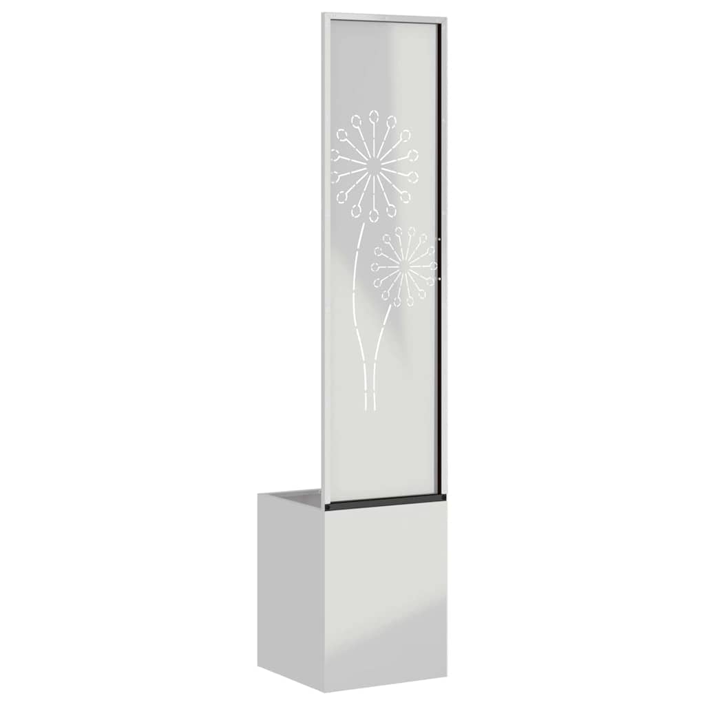 Garten Sichtschutz-Leinwand Silber 32 x 140 cm Verzinkter Stahl