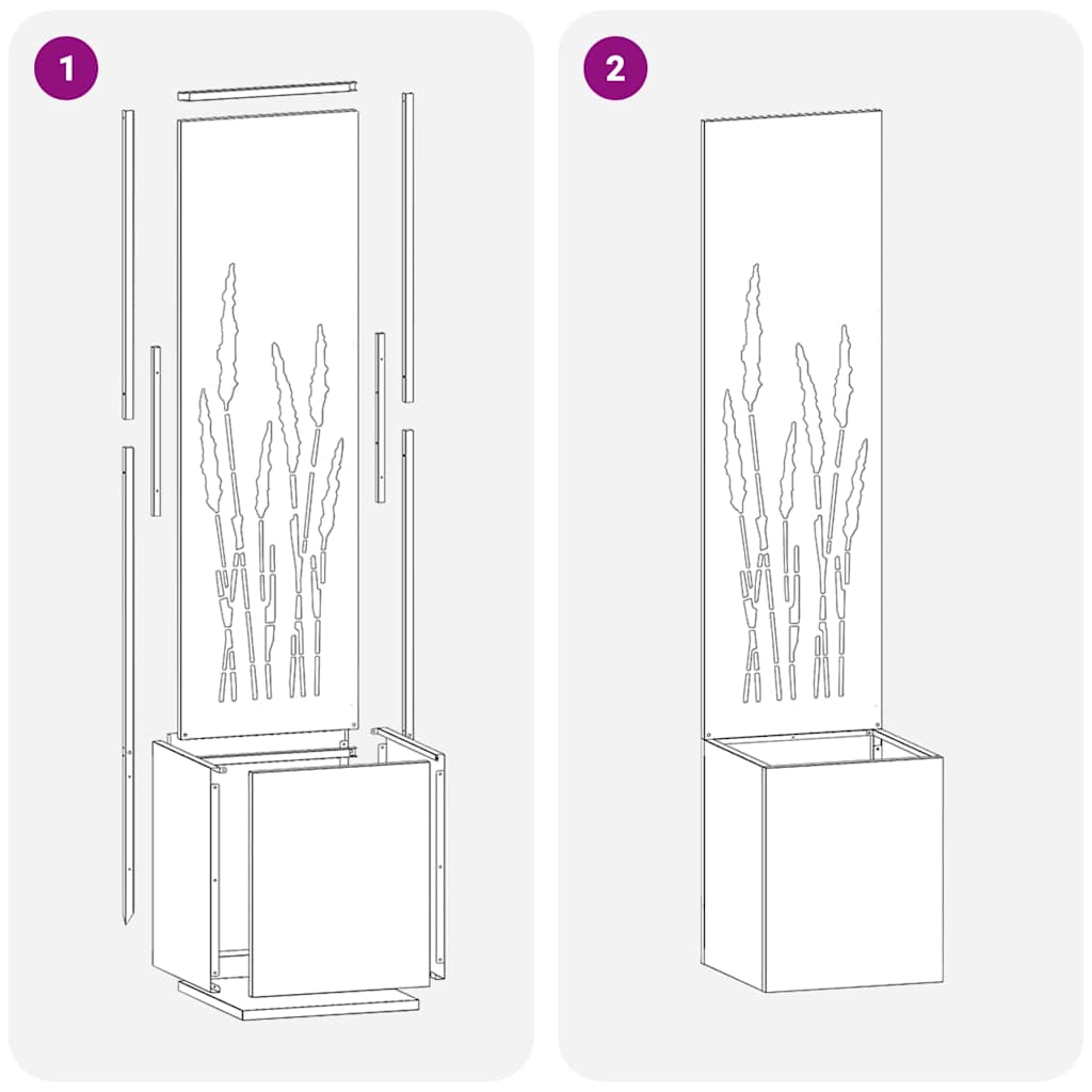 Garten Sichtschutz-Leinwand Silber 32 x 140 cm Edelstahl