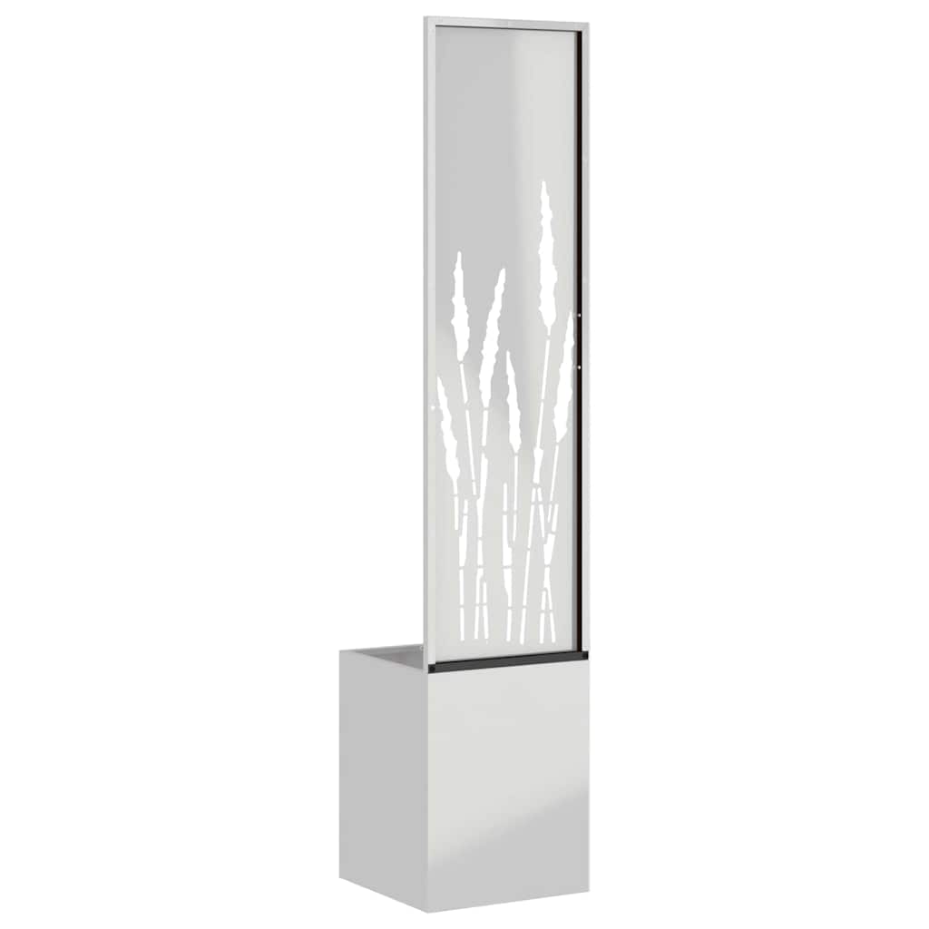 Garten Sichtschutz-Leinwand Silber 32 x 140 cm Verzinkter Stahl