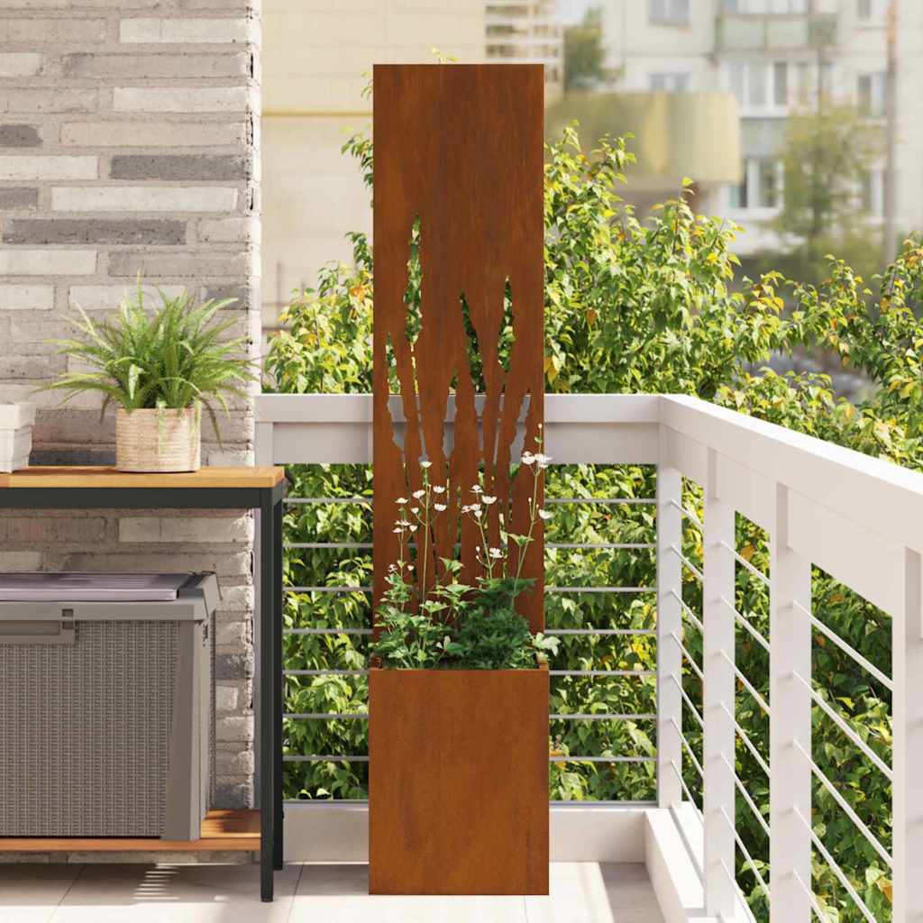 Garten Sichtschutz-Leinwand Rostig 32 x 140 cm