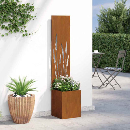 Garten Sichtschutz-Leinwand Rostig 32 x 140 cm