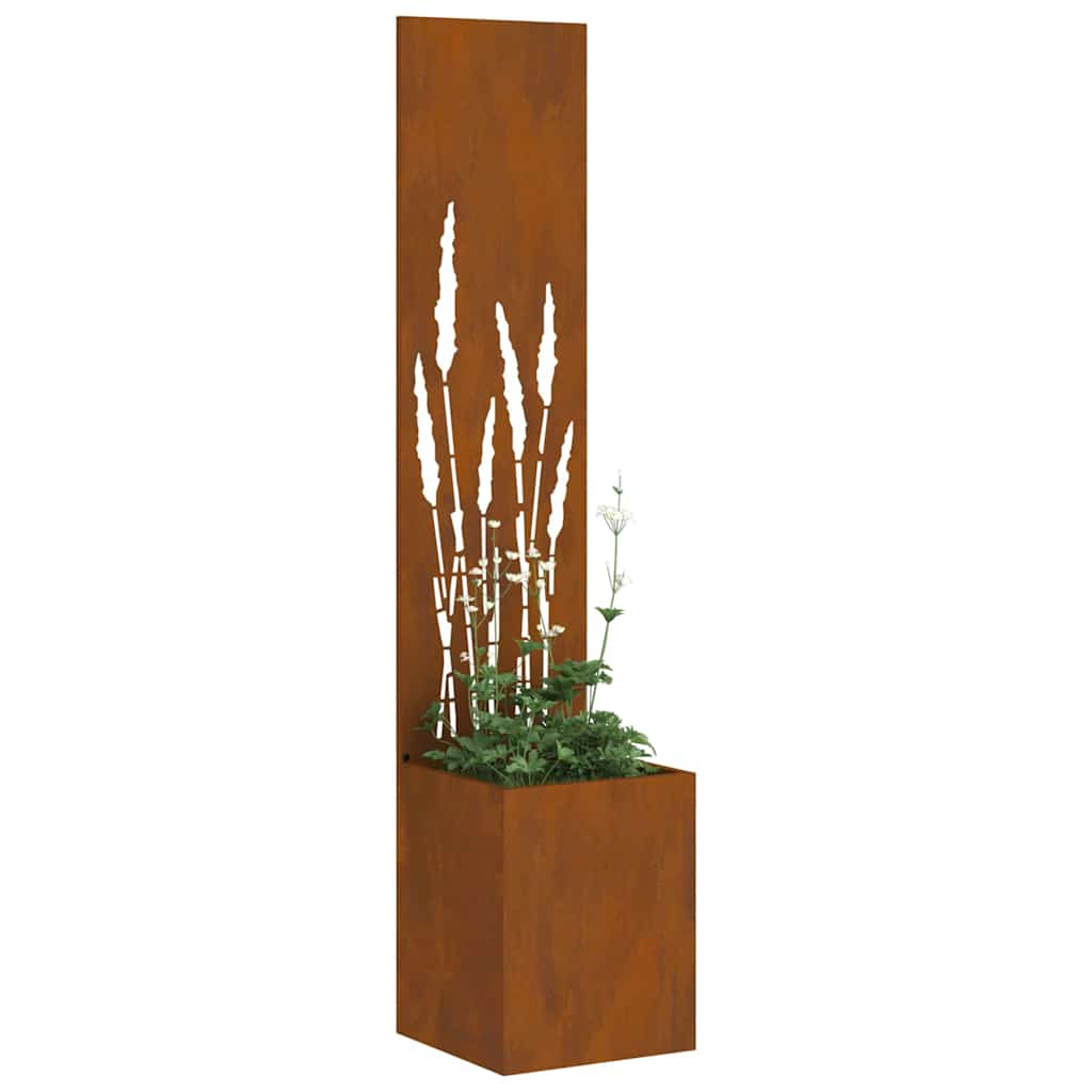 Garten Sichtschutz-Leinwand Rostig 32 x 140 cm