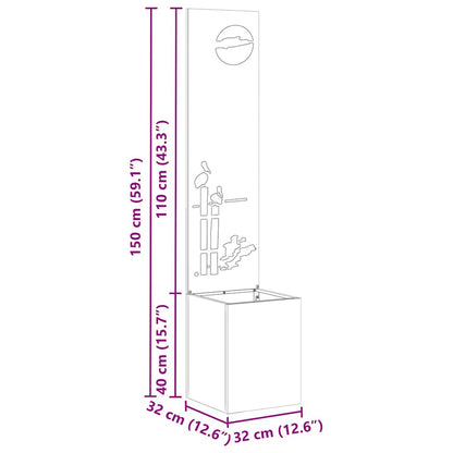 Garten Sichtschutz-Leinwand Anthrazit 32 x 140 cm