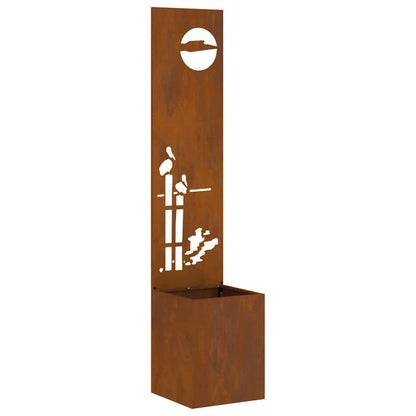 Garten Sichtschutz-Leinwand Rostig 32 x 140 cm Wetterfeststahl