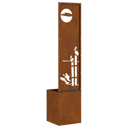 Garten Sichtschutz-Leinwand Rostig 32 x 140 cm Wetterfeststahl