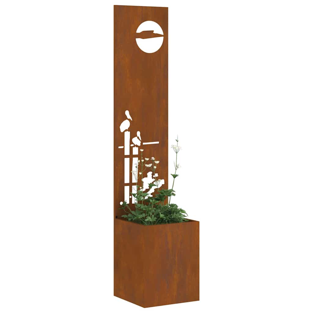 Garten Sichtschutz-Leinwand Rostig 32 x 140 cm Wetterfeststahl