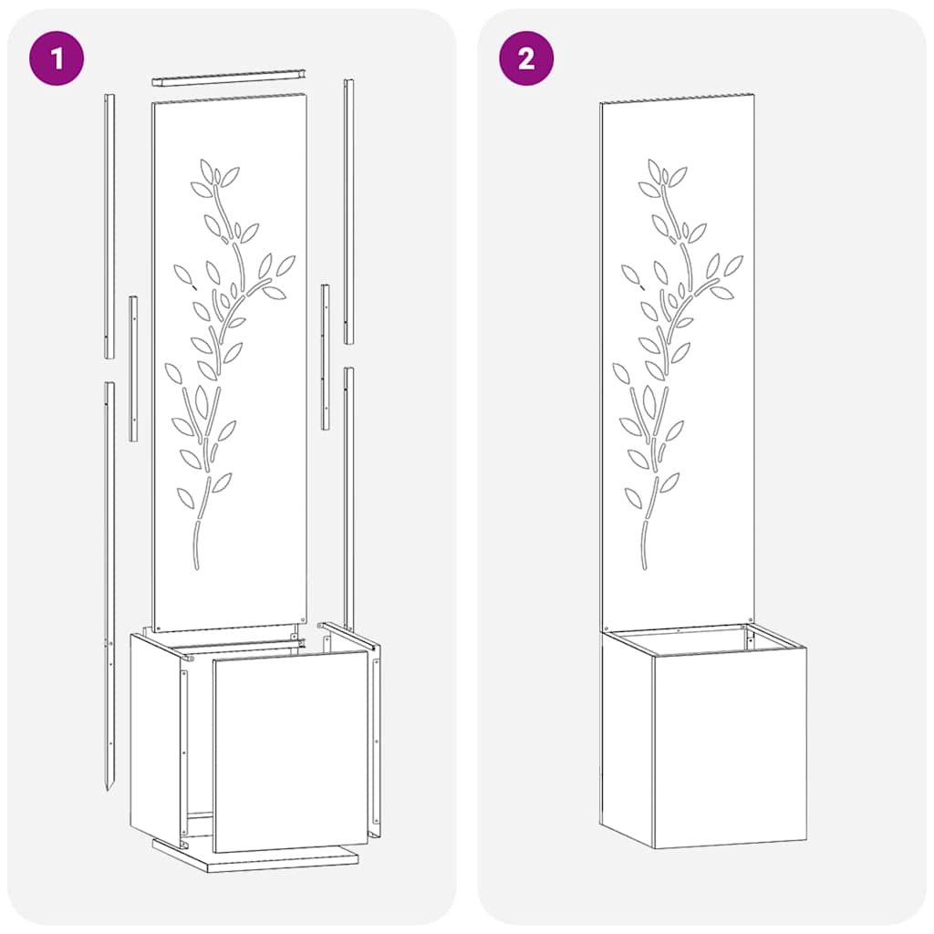Garten Sichtschutz-Leinwand Silber 32 x 140 cm Verzinkter Stahl
