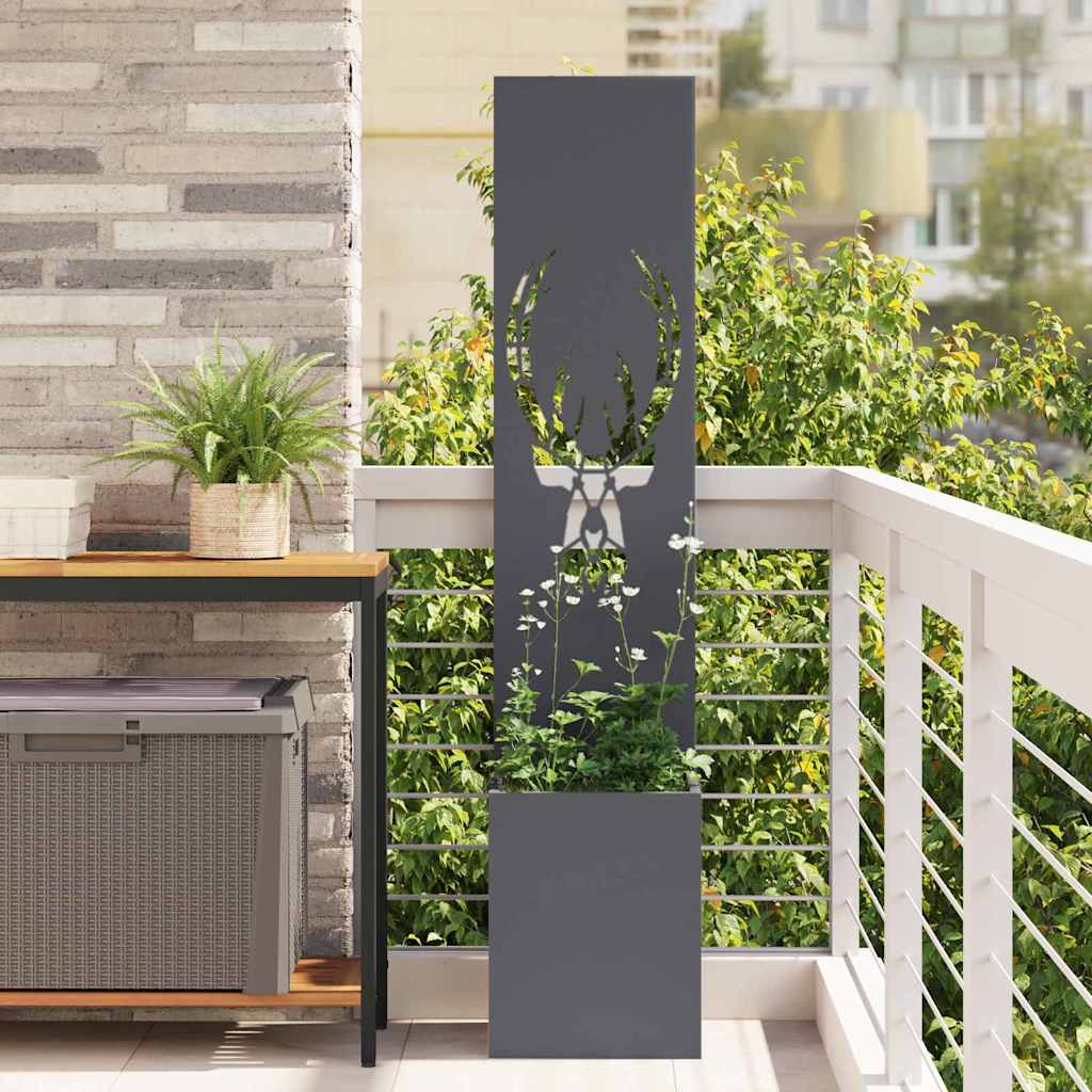 Garten Sichtschutz-Leinwand Tiermuster Anthrazit 32 x 140 cm