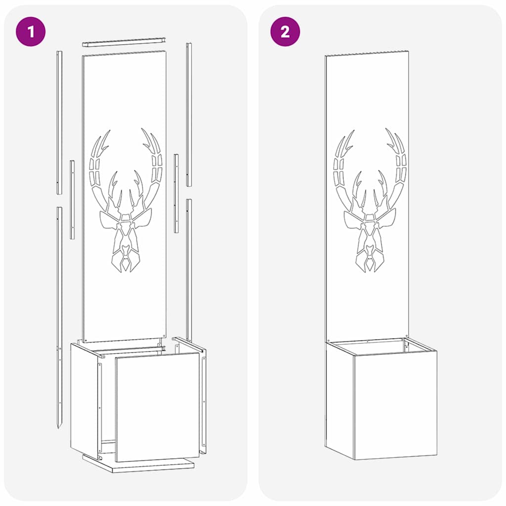 Garten Sichtschutz-Leinwand Tiermuster Olivgrün 32 x 140 cm