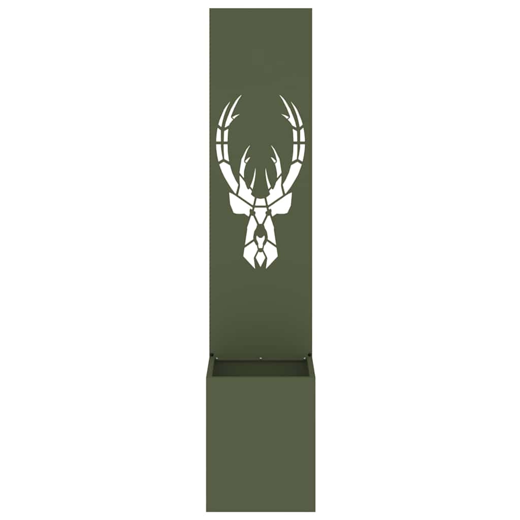 Garten Sichtschutz-Leinwand Tiermuster Olivgrün 32 x 140 cm