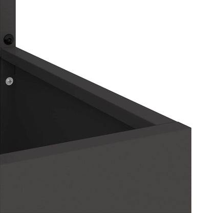 Garten Sichtschutz-Leinwand Schwarz 32 x 140 cm