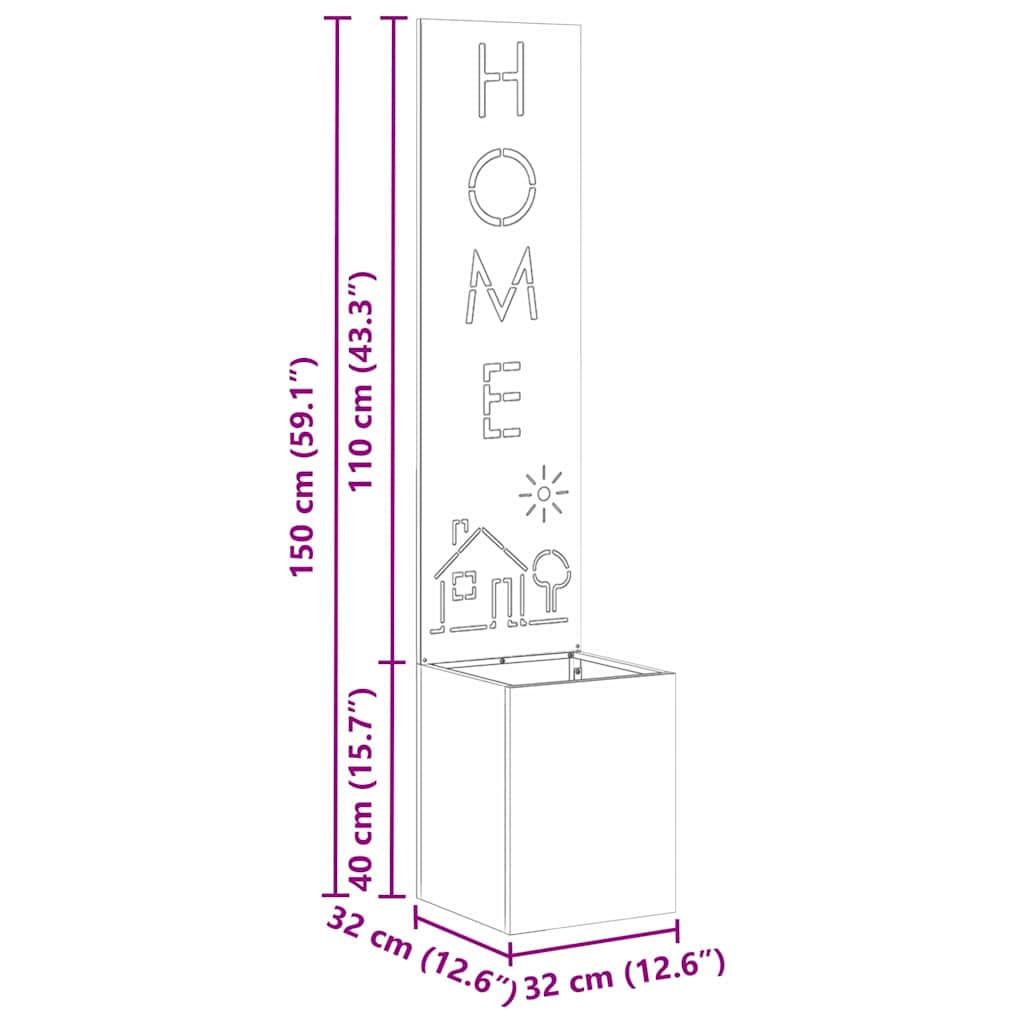 Garten Sichtschutz-Leinwand Olivgrün 32 x 140 cm