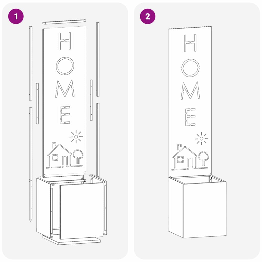 Garten Sichtschutz-Leinwand Silber 32 x 140 cm Edelstahl