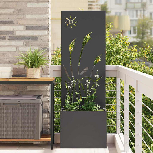 Garten Sichtschutz-Leinwand Schwarz 50 x 140 cm