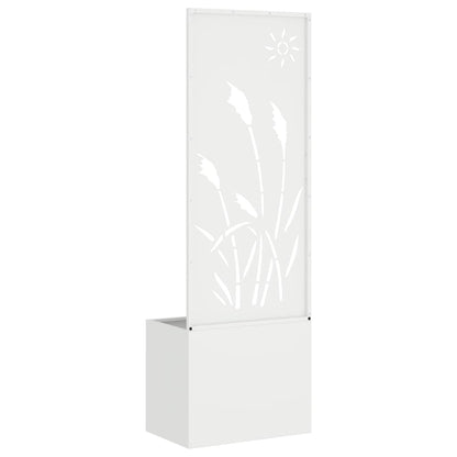 Garten Sichtschutz-Leinwand Weiß 50 x 140 cm