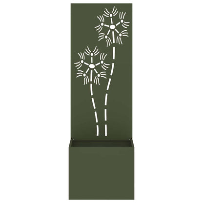 Garten Sichtschutz-Leinwand Floral Olivgrün 50 x 140 cm