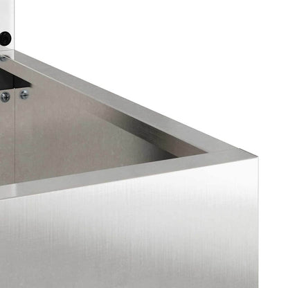 Garten Sichtschutz-Leinwand Floral Silber 50 x 140 cm Edelstahl