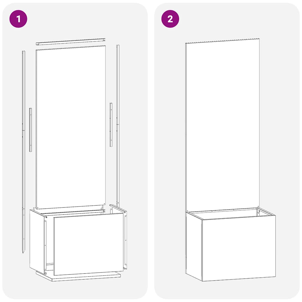 Garten Sichtschutz-Leinwand Weiß 50 x 140 cm