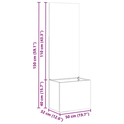 Garten Sichtschutz-Leinwand Olivgrün 50 x 140 cm