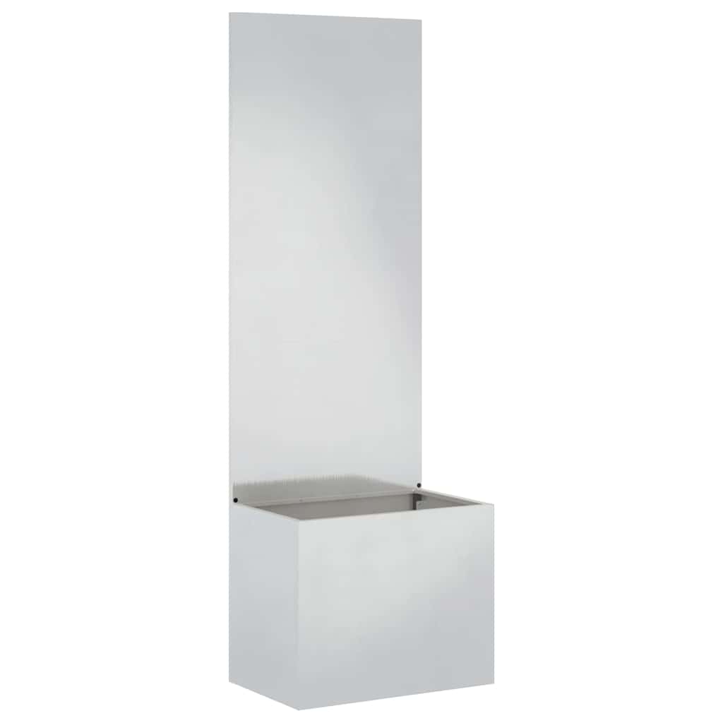 Garten Sichtschutz-Leinwand Silber 50 x 140 cm Edelstahl