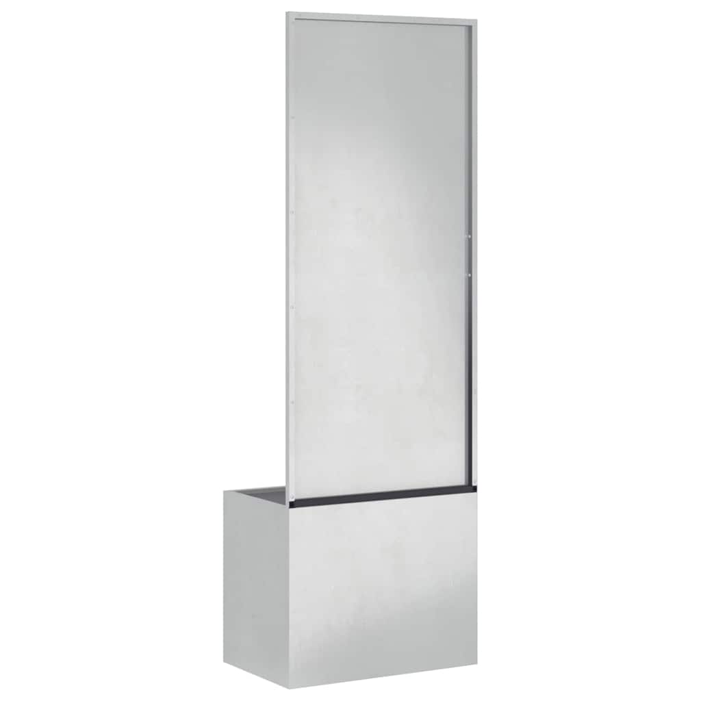 Garten Sichtschutz-Leinwand Silber 50 x 140 cm Edelstahl