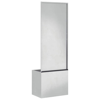 Garten Sichtschutz-Leinwand Silber 50 x 140 cm Edelstahl