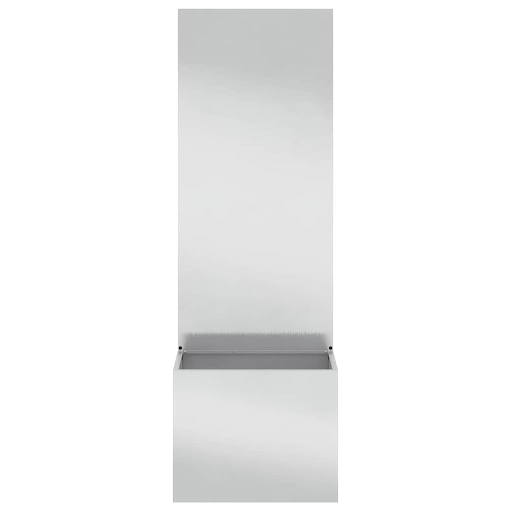 Garten Sichtschutz-Leinwand Silber 50 x 140 cm Edelstahl