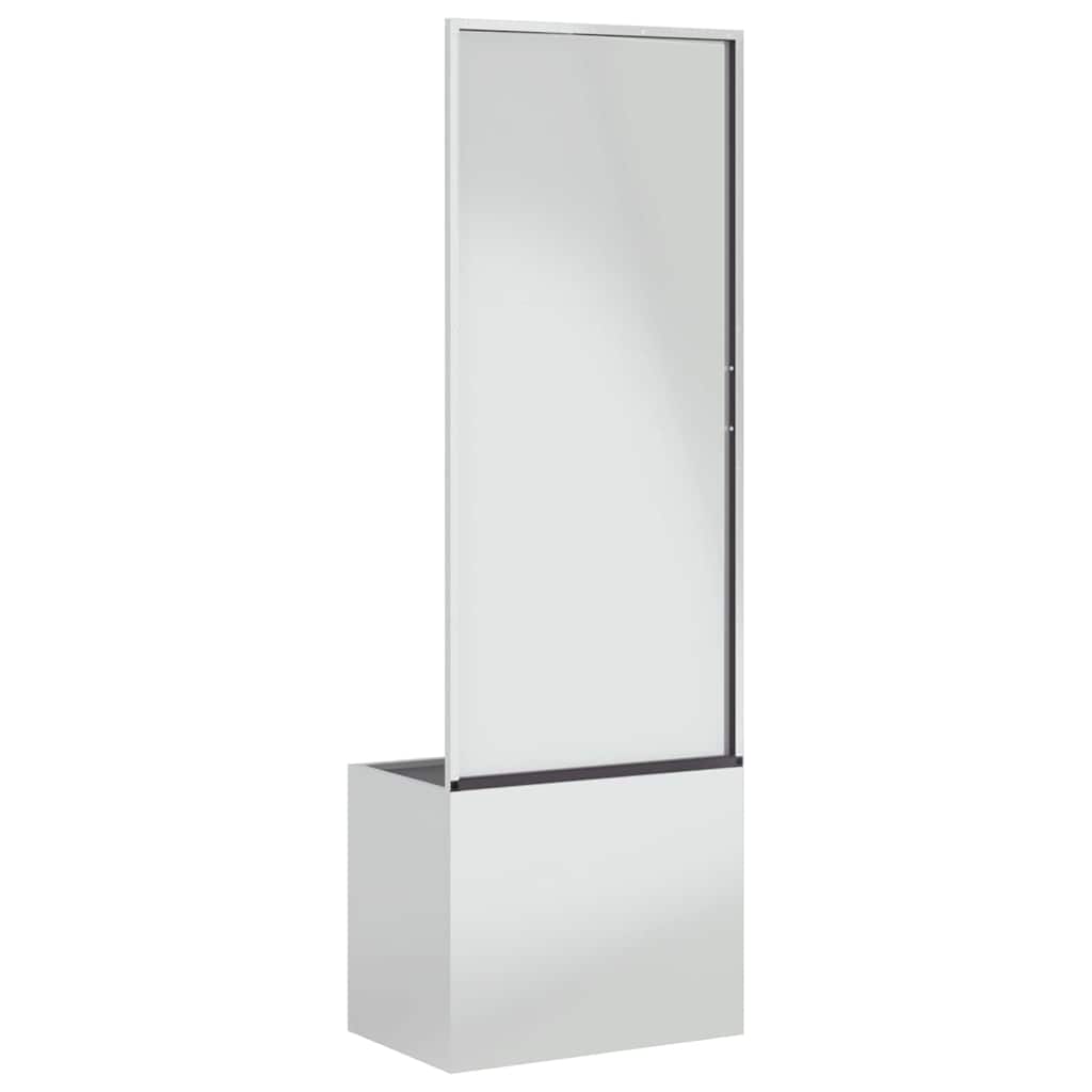 Garten Sichtschutz-Leinwand Silber 50 x 140 cm Verzinkter Stahl