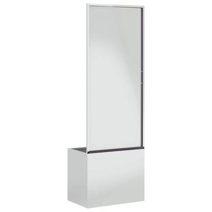 Garten Sichtschutz-Leinwand Silber 50 x 140 cm Verzinkter Stahl