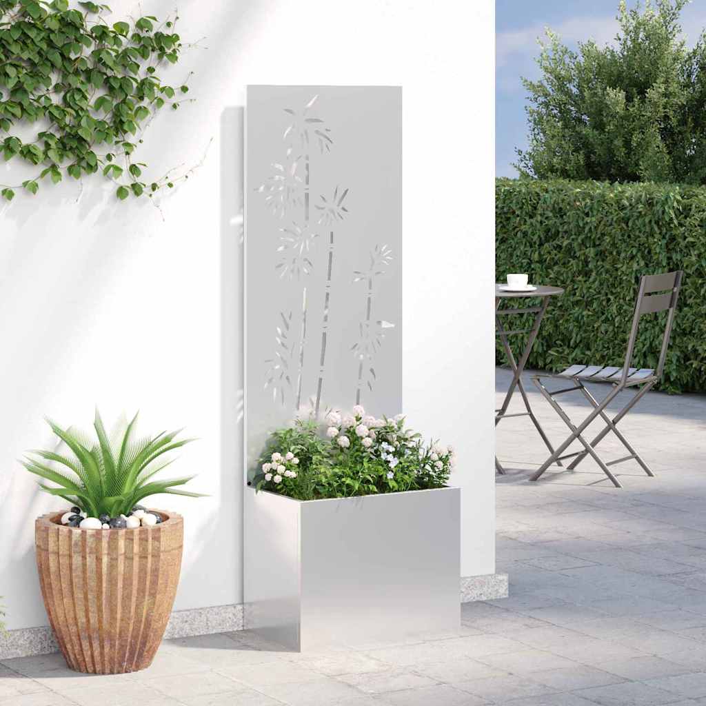 Garten Sichtschutz-Leinwand Silber 50 x 140 cm Verzinkter Stahl