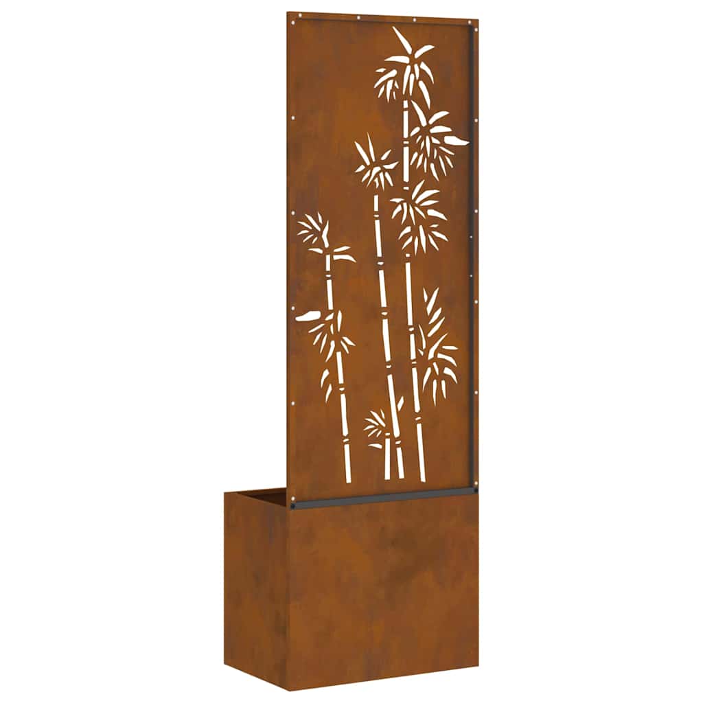 Garten Sichtschutz-Leinwand Floral Rostig 50 x 140 cm