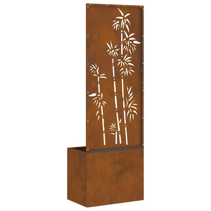 Garten Sichtschutz-Leinwand Floral Rostig 50 x 140 cm