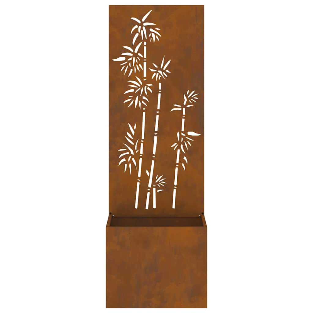 Garten Sichtschutz-Leinwand Floral Rostig 50 x 140 cm