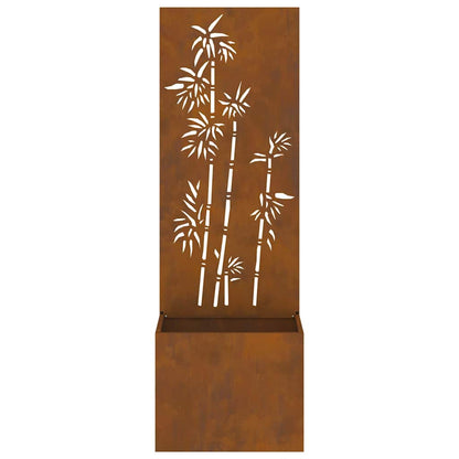 Garten Sichtschutz-Leinwand Floral Rostig 50 x 140 cm