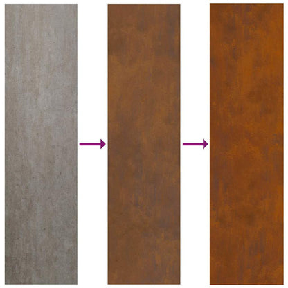 Garten Sichtschutz-Leinwand Floral Rostig 50 x 140 cm
