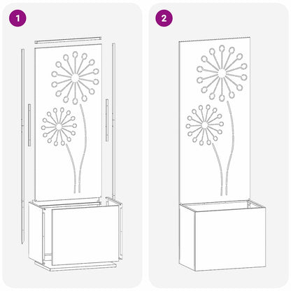 Garten Sichtschutz-Leinwand Schwarz 50 x 140 cm