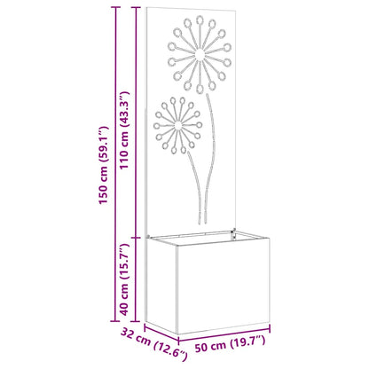 Garten Sichtschutz-Leinwand Schwarz 50 x 140 cm