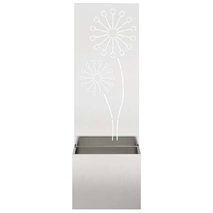 Garten Sichtschutz-Leinwand Silber 50 x 140 cm Edelstahl