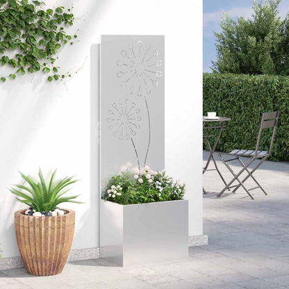Garten Sichtschutz-Leinwand Silber 50 x 140 cm Verzinkter Stahl