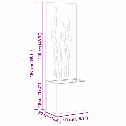 Garten Sichtschutz-Leinwand Anthrazit 50 x 140 cm