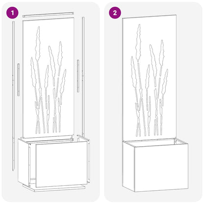 Garten Sichtschutz-Leinwand Olivgrün 50 x 140 cm
