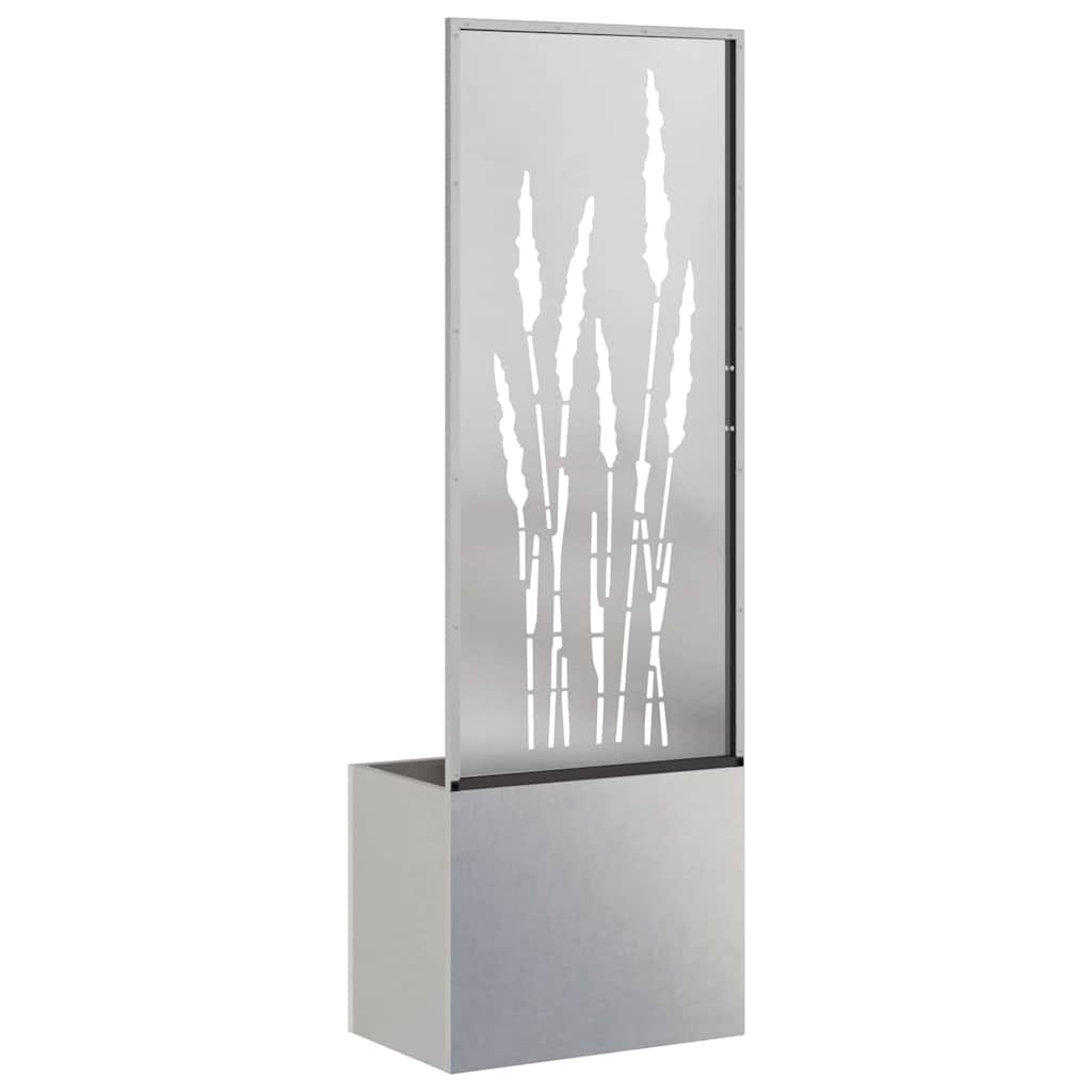 Garten Sichtschutz-Leinwand Silber 50 x 140 cm Edelstahl