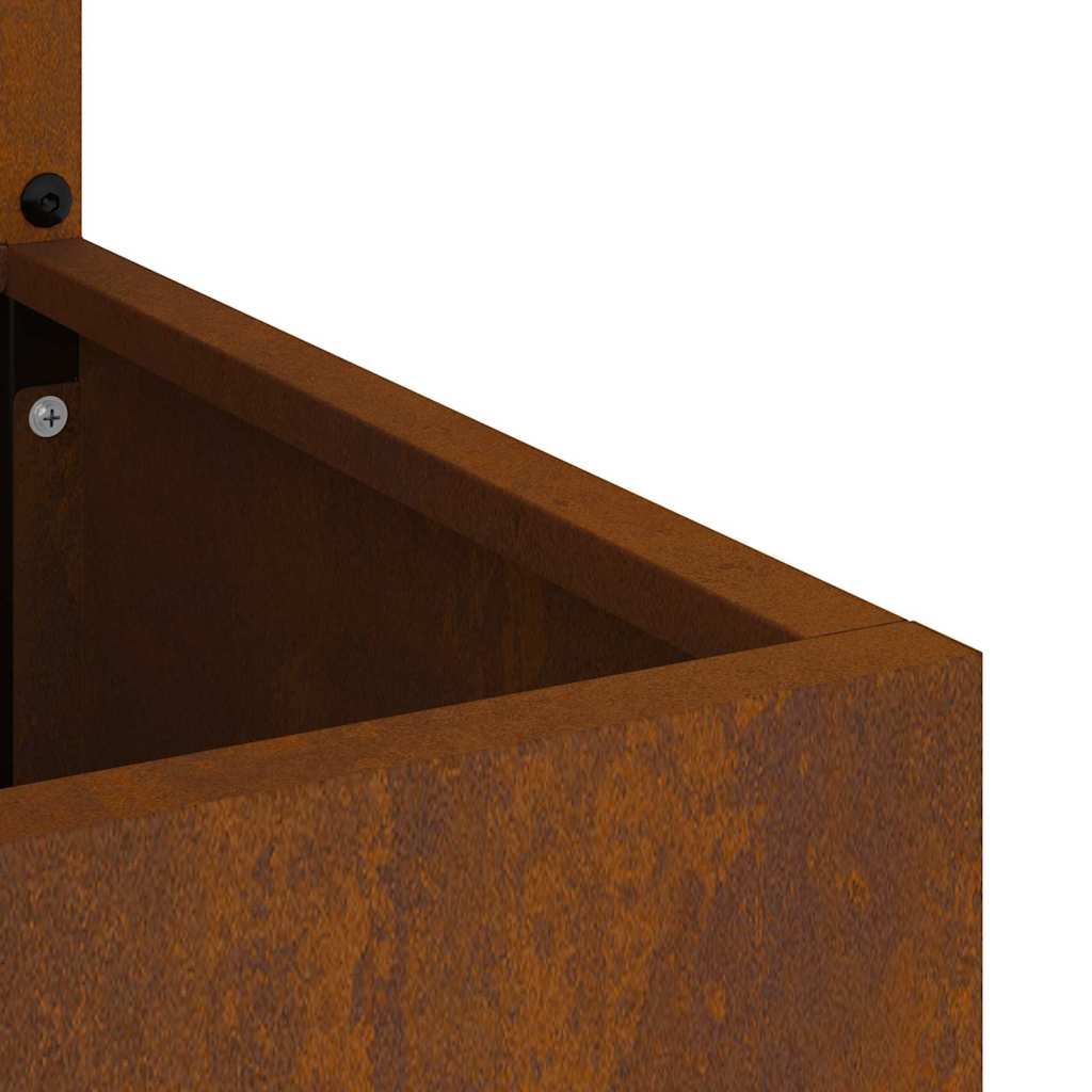 Garten Sichtschutz-Leinwand Rostig 50 x 140 cm Wetterfeststahl