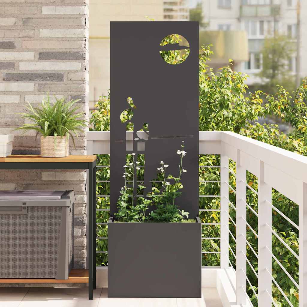 Garten Sichtschutz-Leinwand Schwarz 50 x 140 cm