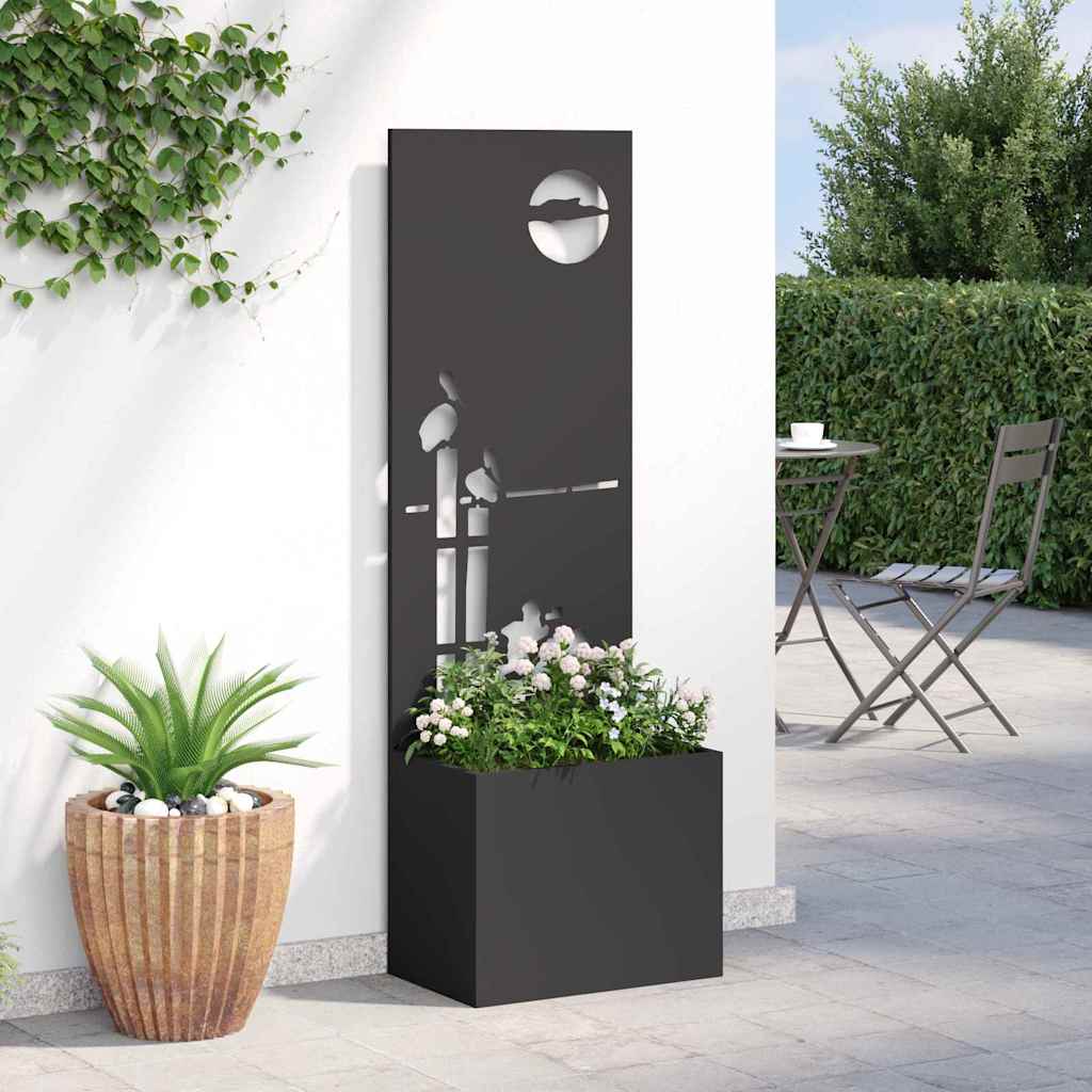 Garten Sichtschutz-Leinwand Schwarz 50 x 140 cm