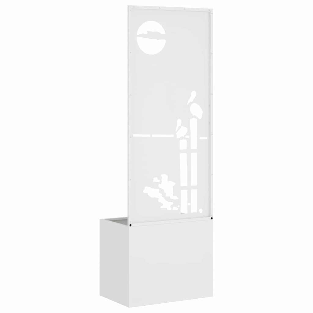 Garten Sichtschutz-Leinwand Weiß 50 x 140 cm