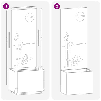 Garten Sichtschutz-Leinwand Anthrazit 50 x 140 cm
