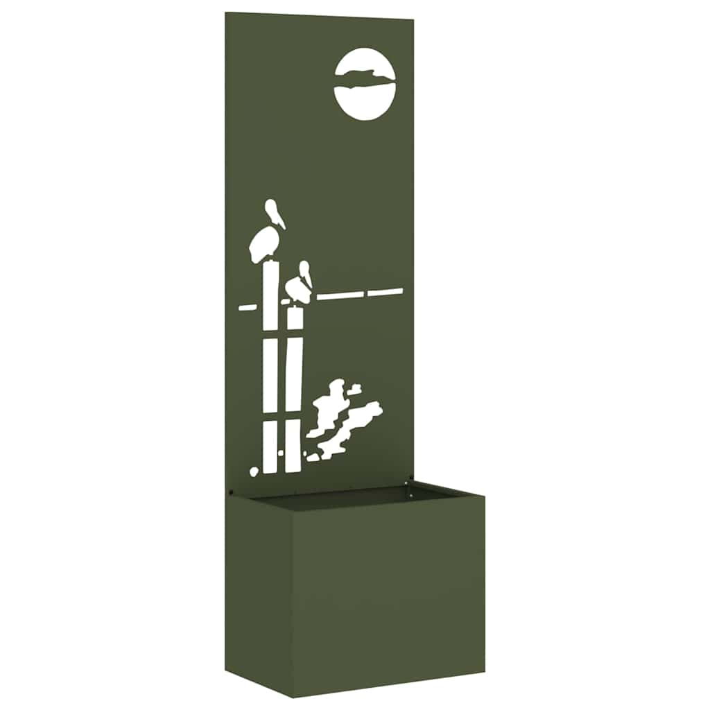 Garten Sichtschutz-Leinwand Olivgrün 50 x 140 cm