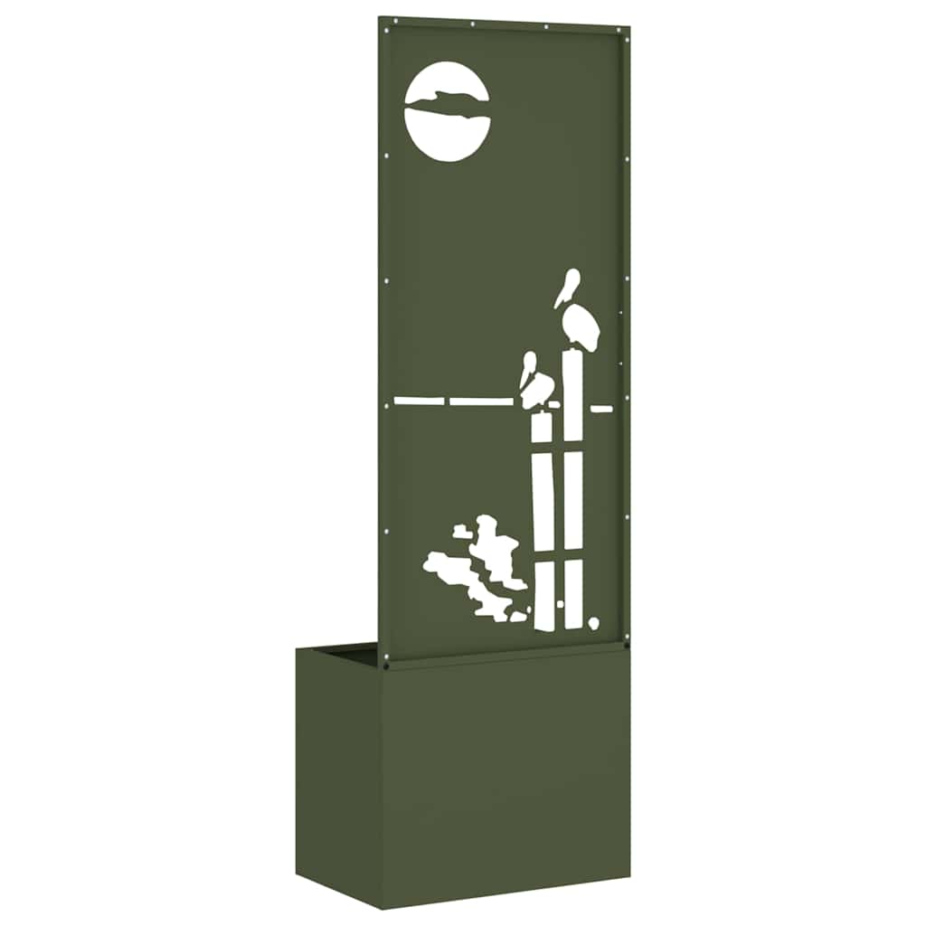 Garten Sichtschutz-Leinwand Olivgrün 50 x 140 cm